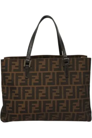 Fendi Pre-owned, Dame, Brun, ONE SIZE, Tyl, Pre-owned Canvas fendi-tasker