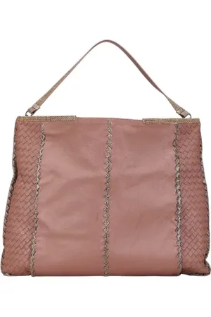 Bottega Veneta Pre-owned, Dame, Lyserød, ONE SIZE, Uld, Pre-owned Laeder skuldertasker
