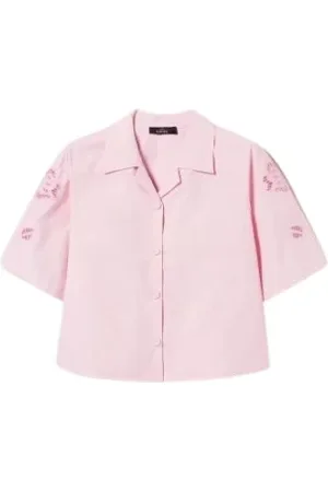 Twin-Set Bluser & Skjorter, Dame, Lyserød, S, Poplin Skjorte til Kvinder