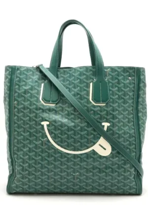 GOYARD Pre-owned, Dame, Grøn, ONE SIZE, Uld, Pre-owned Canvas totes