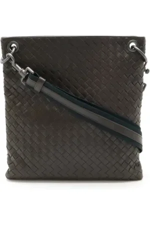 Bottega Veneta Pre-owned, Dame, Sort, ONE SIZE, Uld, Pre-owned Laeder skuldertasker