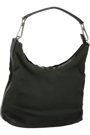 Gucci Pre-owned, Dame, Grøn, ONE SIZE, Tyl, Pre-owned canvas håndtasker