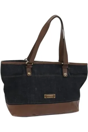 Burberry Pre-owned, Dame, Blå, ONE SIZE, Tyl, Pre-owned canvas håndtasker
