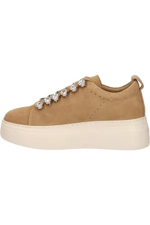 Emanuélle vee Sko, Dame, Brun, 40 EU, Læder, Brun læder sneakers Moderne og alsidige