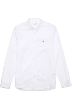 Lacoste Skjorte, Herre, Hvid, 6XL, Bomuld, Ren bomuldsskjorte Moderne farver