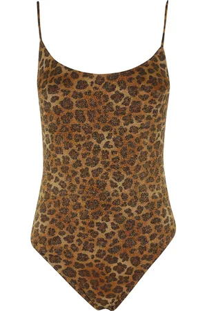 MC2 SAINT BARTH Badetøj, Dame, Brun, XS, Uld, Leopard Print Badedragt