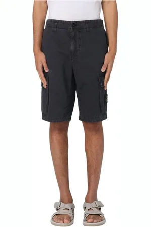 Stone Island Shorts, Herre, Sort, W34, Bomuld, Alsindet Oliven Cargo Shorts