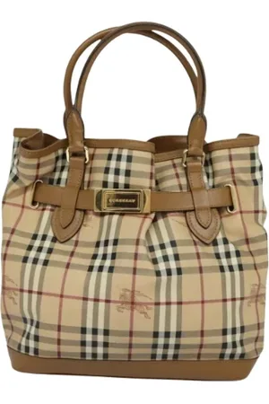 Burberry Pre-owned, Dame, , ONE SIZE, Uld, Pre-owned canvas håndtasker