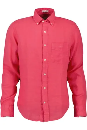 GANT Skjorte, Herre, Lyserød, 2XL, Linned, Linned Skjorte