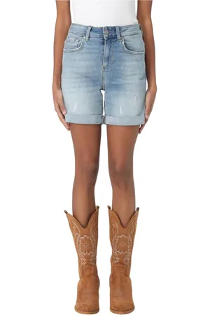 Liu Jo Shorts, Dame, Blå, W26, Denim, Slidte Denim Shorts til Kvinder
