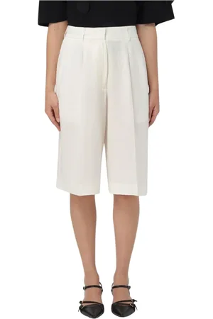 MEIMEIJ Shorts, Dame, Hvid, S, Uld, Elegant Linen Shorts