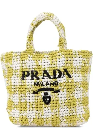 Prada Pre-owned, Dame, Flerfarvet, ONE SIZE, Tyl, Pre-owned Rattan totes