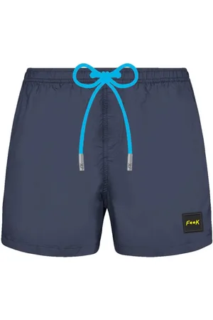 F**K Badetøj, Herre, Blå, M, Mænds Strand Boxer Shorts