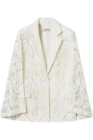 Twin-Set Jakke, Dame, Hvid, XS, Bomuld, Blondeblazer 