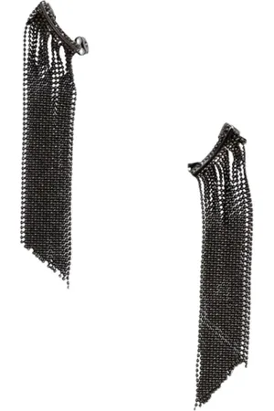 Fabiana Filippi Tilbehør, Dame, Sort, ONE SIZE, Fringe Chain Øreringe