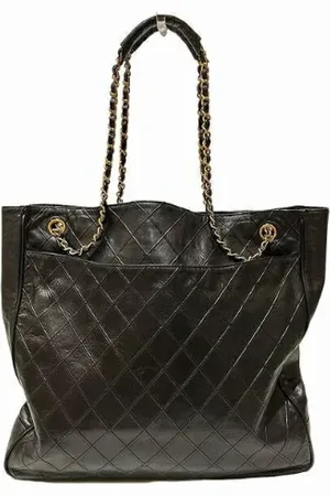 CHANEL Pre-owned, Dame, Sort, ONE SIZE, Uld, Pre-owned Laeder totes