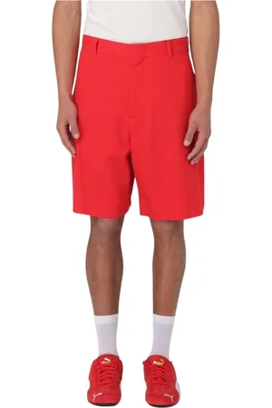 Msgm Shorts, Herre, Rød, M, Uld, Rød Ferrari Future Cat Stilfulde Shorts