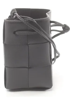 Bottega Veneta Pre-owned, Dame, Sort, ONE SIZE, Uld, Pre-owned Laeder crossbody-tasker