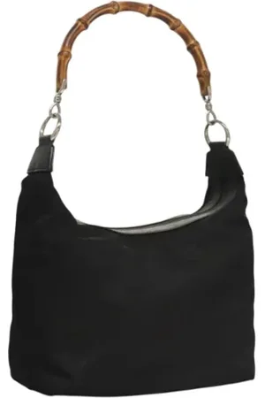 Gucci Pre-owned, Dame, Sort, ONE SIZE, Nylon, Pre-owned nylon hndtasker