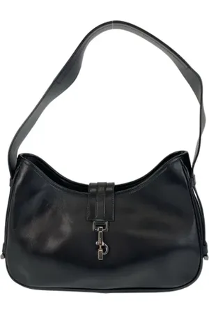 Gucci Pre-owned, Dame, Sort, ONE SIZE, Uld, Pre-owned Laeder skuldertasker