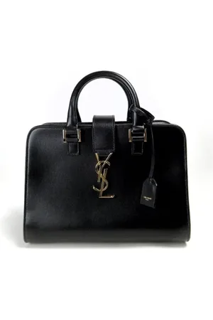 Saint Laurent Pre-owned, Dame, Sort, ONE SIZE, Uld, Pre-owned Laeder hndtasker