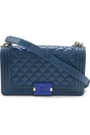CHANEL Pre-owned, Dame, Blå, ONE SIZE, Uld, Pre-owned Laeder chanel-tasker