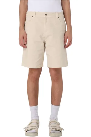 Dickies Shorts, Herre, , W32, Uld, Afslappede gule creme shorts