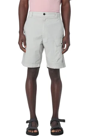 C.P. Company Shorts, Herre, Grå, L, Uld, Blå Cargo Shorts med Flere Lommer