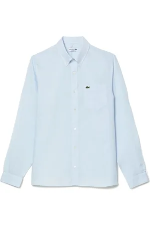 Lacoste Skjorte, Herre, Blå, 6XL, Minimalistisk Skjorte til Hverdagens Elegance