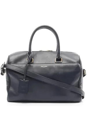 Saint Laurent Pre-owned, Dame, Blå, ONE SIZE, Uld, Pre-owned Laeder hndtasker