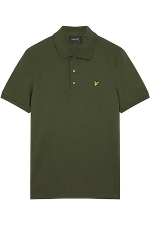 Lyle & Scott Top, Herre, Grøn, L, Bomuld, Klassisk Polo Skjorte i Olivengrøn