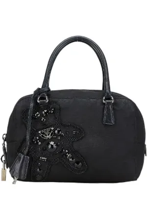 Prada Pre-owned, Dame, Sort, ONE SIZE, Nylon, Pre-owned Laeder hndtasker