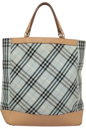 Burberry Pre-owned, Dame, Blå, ONE SIZE, Tyl, Pre-owned canvas håndtasker