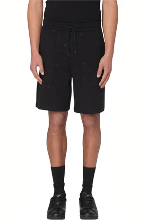 Emporio Armani Shorts, Herre, Sort, XL, Bomuld, Sort Eagle Logo Shorts Mænd