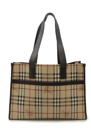 Burberry Pre-owned, Dame, , ONE SIZE, Uld, Pre-owned Canvas totes