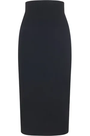 Victoria Beckham Nederdel, Dame, Sort, M, Sort Midi Nederdel med Bagudskåret