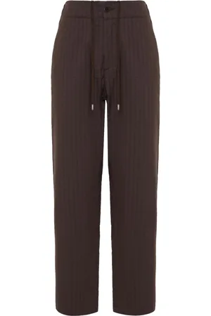 COSTUMEIN Bukser, Herre, Brun, L, Linned, Brun Linnedbukser med Elastisk Talje