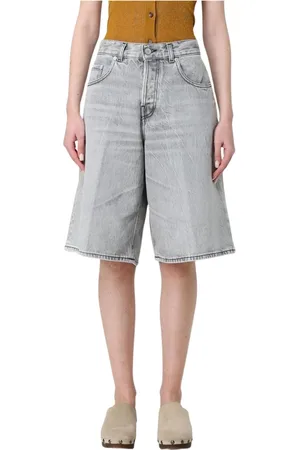 haikure Shorts, Dame, Grå, W28, Denim, Grå Distressed Denim Shorts