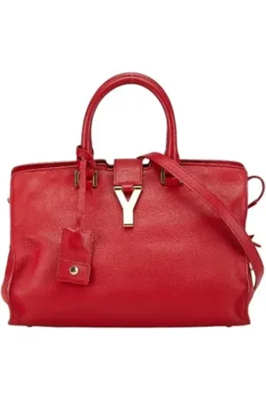 Saint Laurent Pre-owned, Dame, Rød, ONE SIZE, Uld, Pre-owned Laeder hndtasker