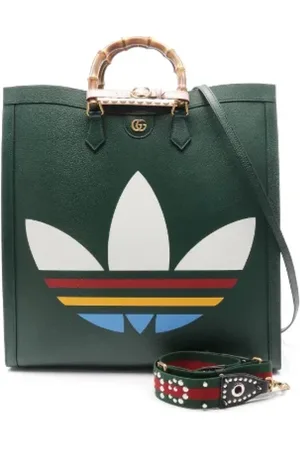 Gucci Pre-owned, Dame, Grøn, ONE SIZE, Uld, Pre-owned Laeder totes