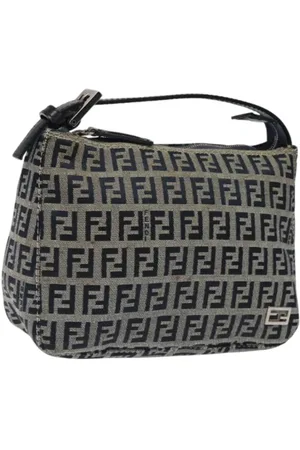 Fendi Pre-owned, Dame, Blå, ONE SIZE, Tyl, Pre-owned canvas håndtasker
