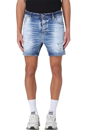 Dsquared2 Shorts, Herre, Blå, M, Uld, Stilfulde Distressed Denim Shorts
