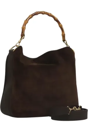 Gucci Pre-owned, Dame, Brun, ONE SIZE, Uld, Pre-owned Ruskind gucci-tasker