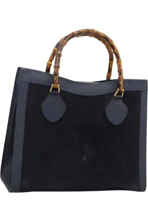 Gucci Pre-owned, Dame, Blå, ONE SIZE, Uld, Pre-owned Ruskind gucci-tasker