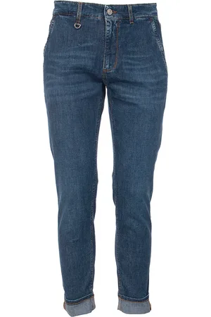 Siviglia Jeans, Herre, Blå, W32, Bomuld, Slim Fit Bomuld Bukser med Lommer