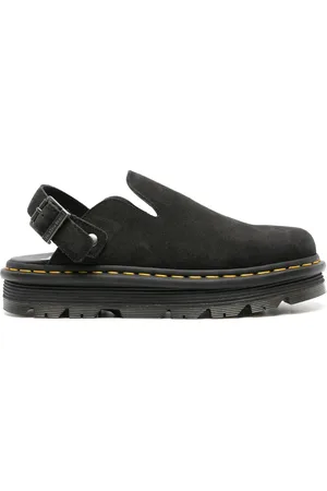 Dr. Martens Sko, Dame, Sort, 39 EU, Læder, Sorte lædersandaler med luftpolstret sål
