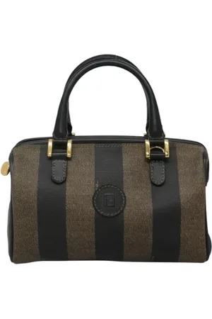 Fendi Pre-owned, Dame, Brun, ONE SIZE, Uld, Pre-owned canvas håndtasker