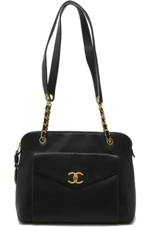 CHANEL Pre-owned, Dame, Sort, ONE SIZE, Uld, Pre-owned Laeder skuldertasker