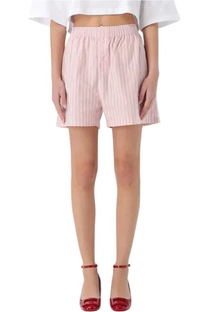 Serafini Shorts, Dame, Lyserød, XS, Bomuld, Stribede bomuld boxershorts
