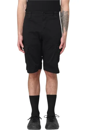 C.P. Company Shorts, Herre, Sort, S, Bomuld, Khaki Cargo Shorts med Flere Lommer